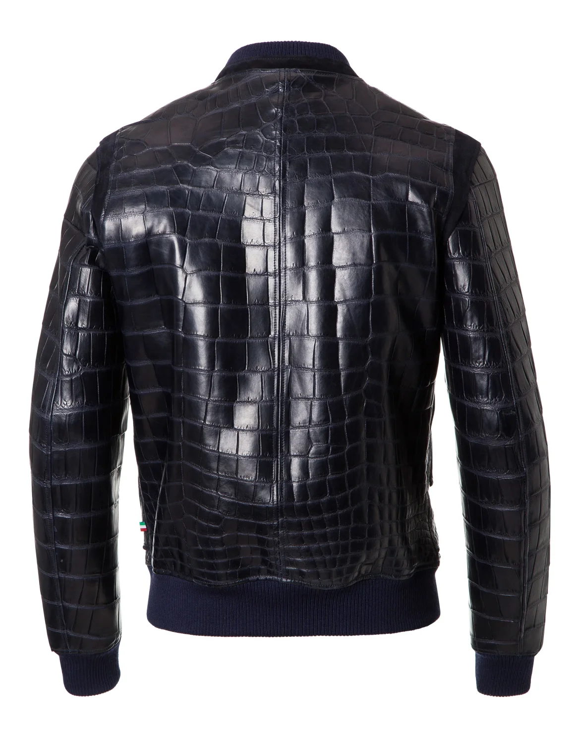 Leather Bomber "James", цвет: Синий