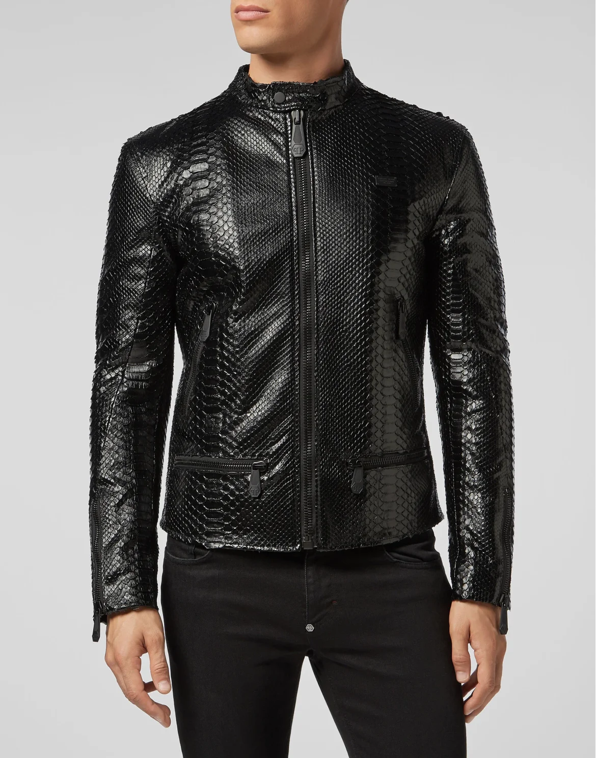 Leather Moto Jacket Luxury, цвет: Черный