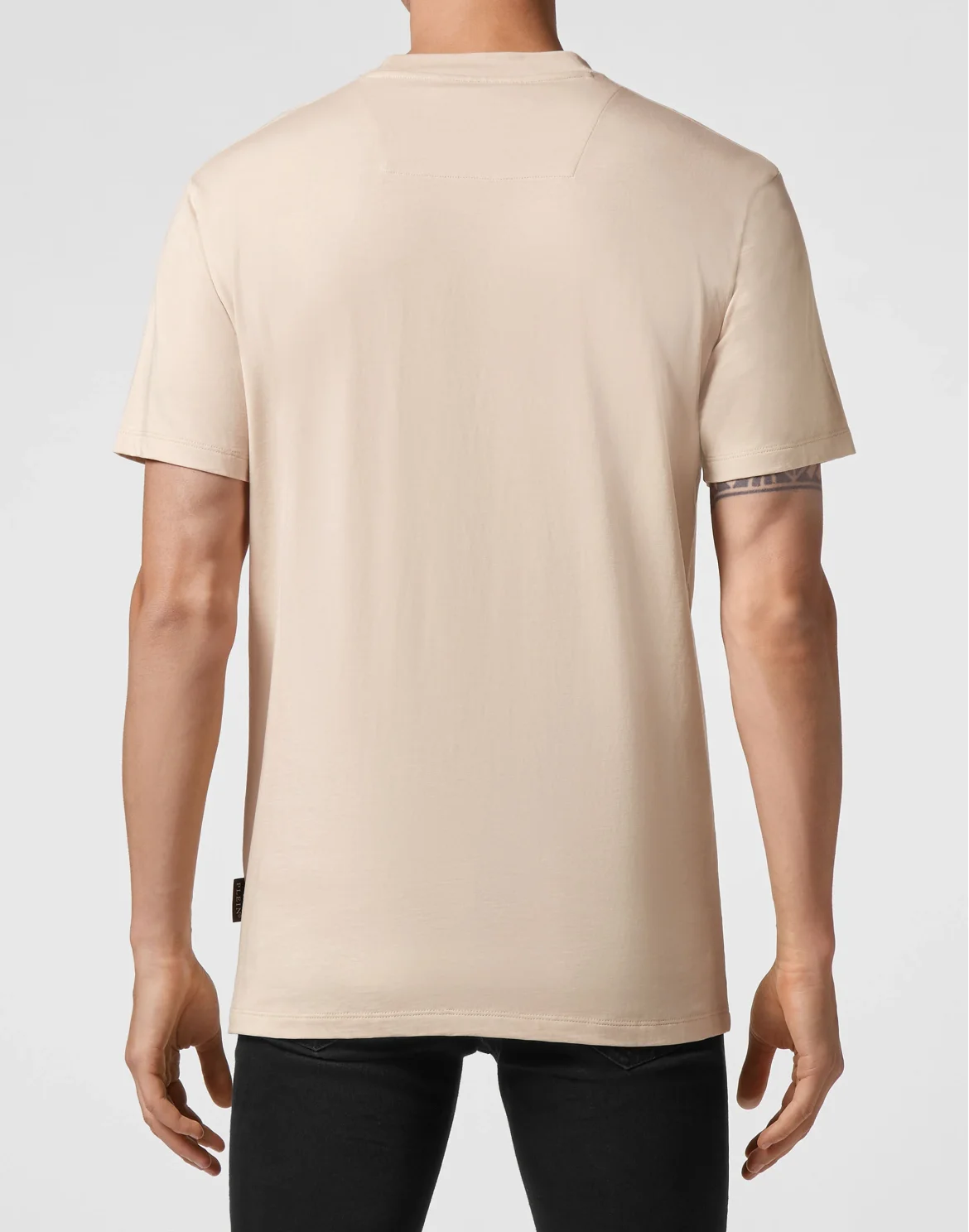 T-shirt Round Neck SS print Skull, цвет: Бежевый
