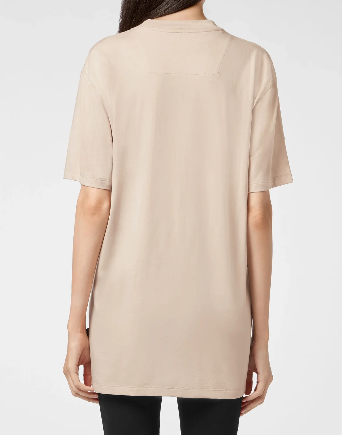 T-shirt Round Neck SS print Skull, цвет: Бежевый