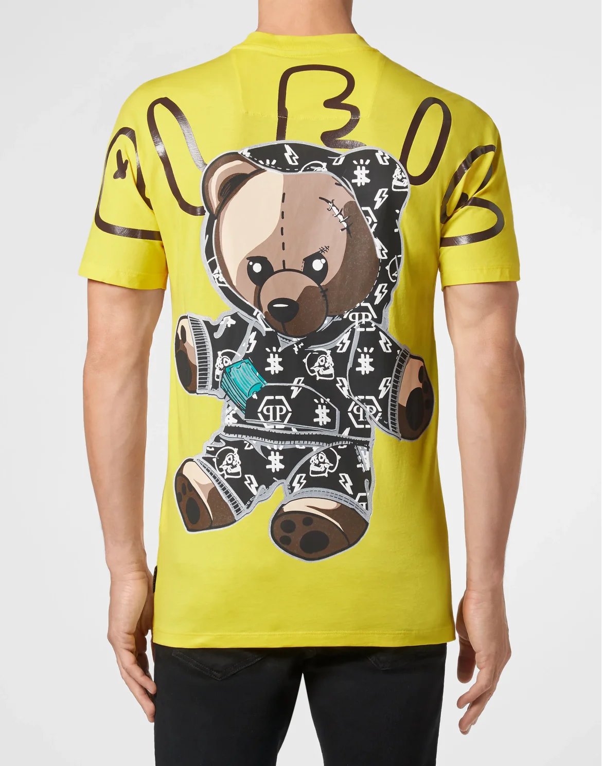 T-shirt Round Neck SS print Teddy Bear, цвет: Желтый