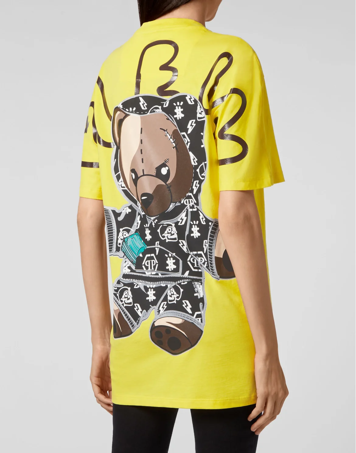 T-shirt Round Neck SS print Teddy Bear, цвет: Желтый