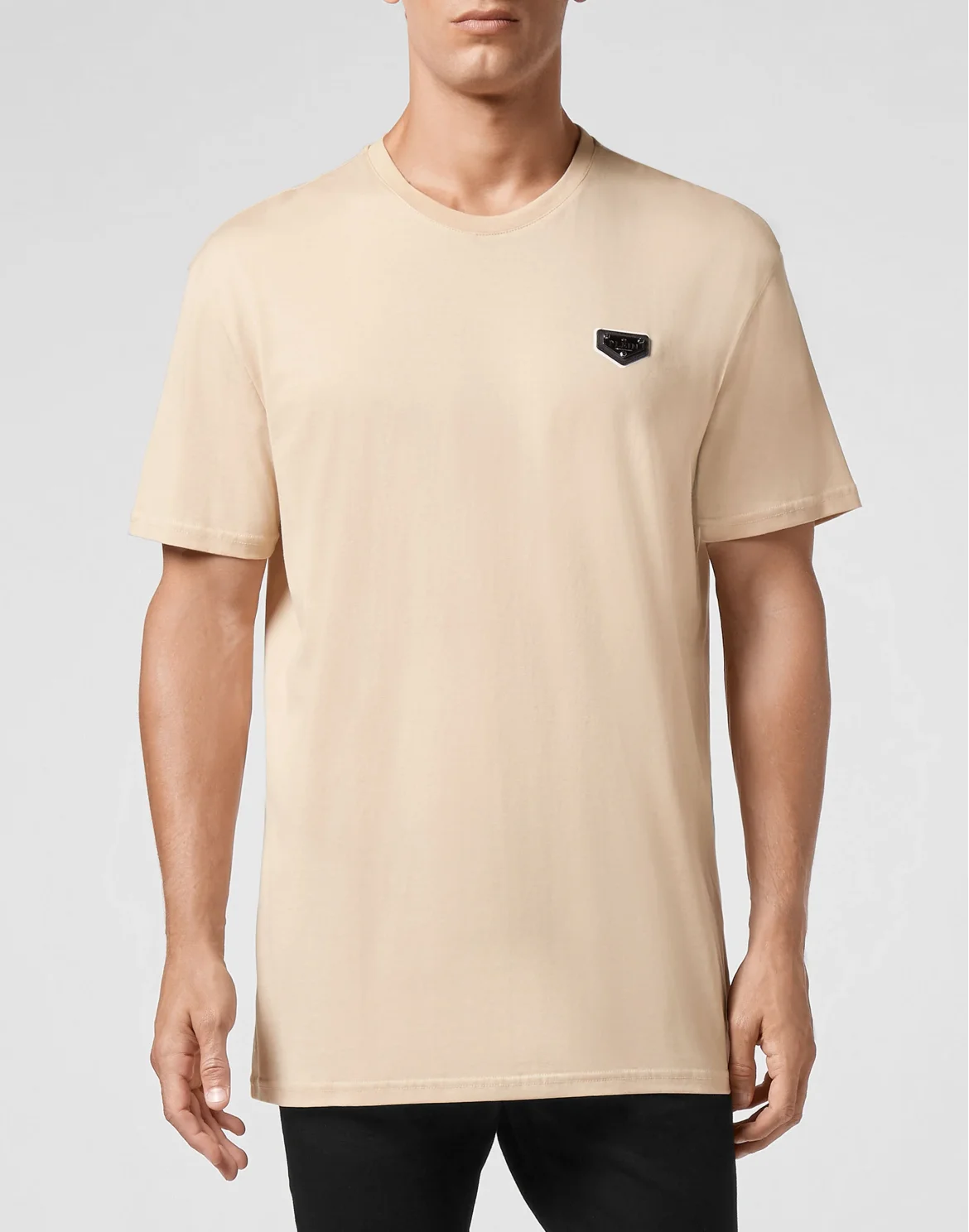 T-shirt Round Neck SS stones Hexagon, цвет: Бежевый