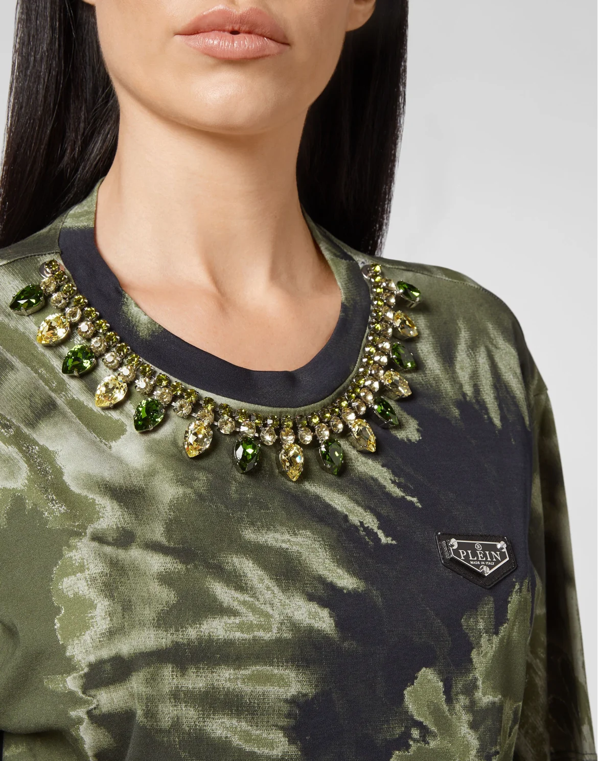 T-shirt Round Neck SS Tie dye, цвет: Зеленый