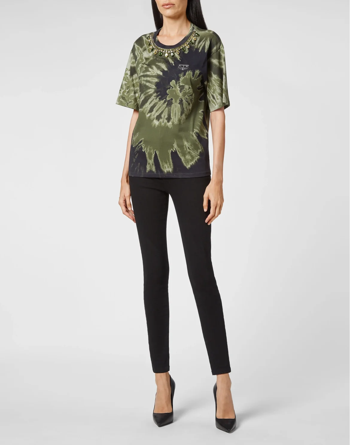 T-shirt Round Neck SS Tie dye, цвет: Зеленый