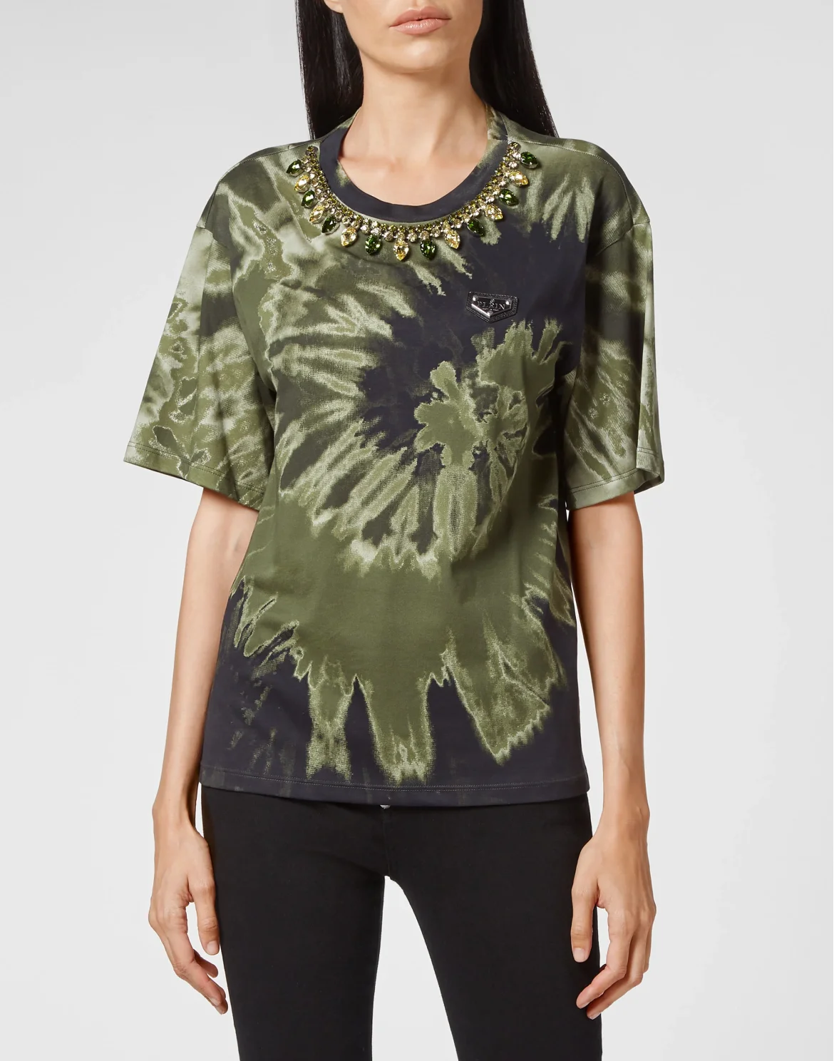 T-shirt Round Neck SS Tie dye, цвет: Зеленый