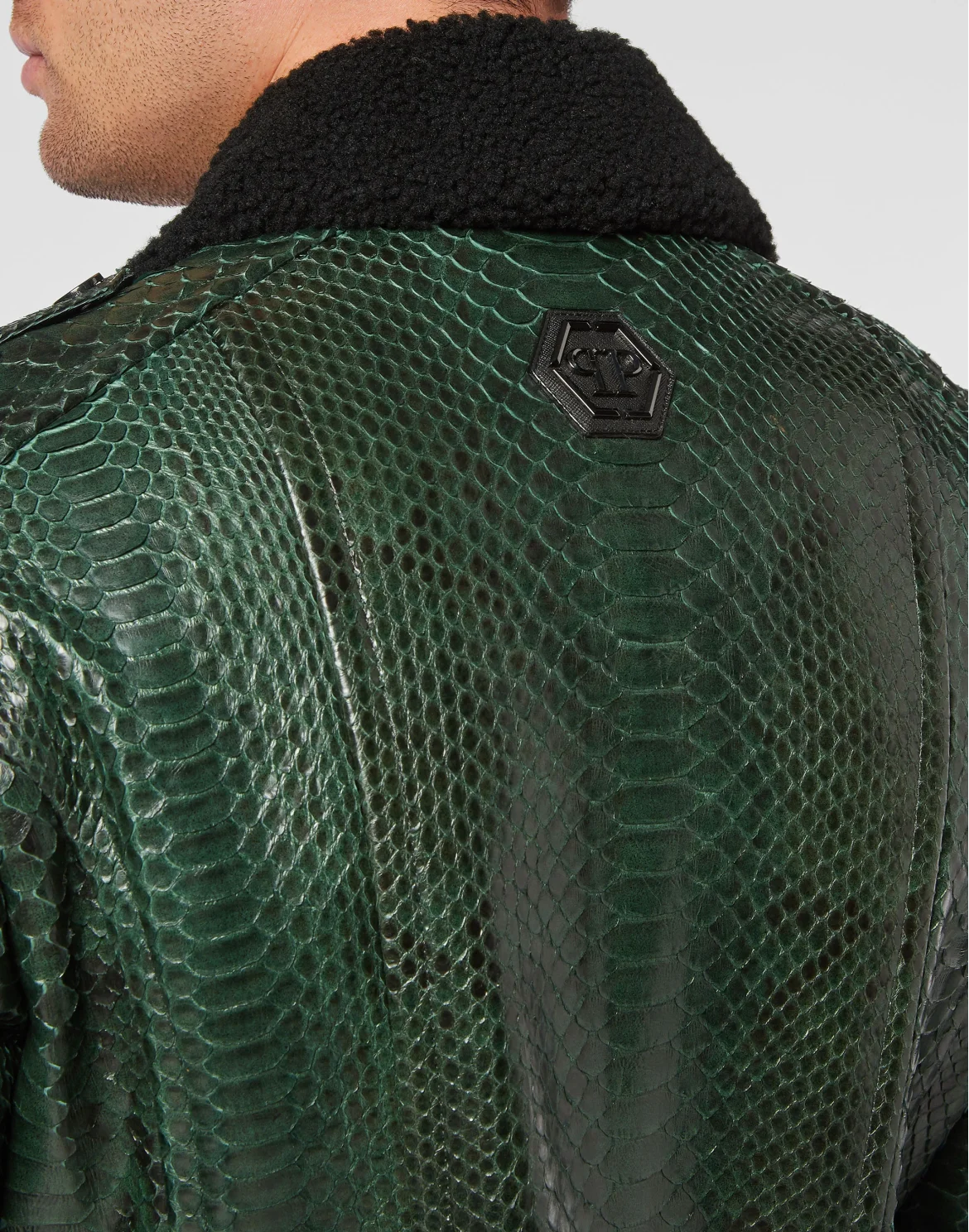 Python Biker Jacket, цвет: Зеленый