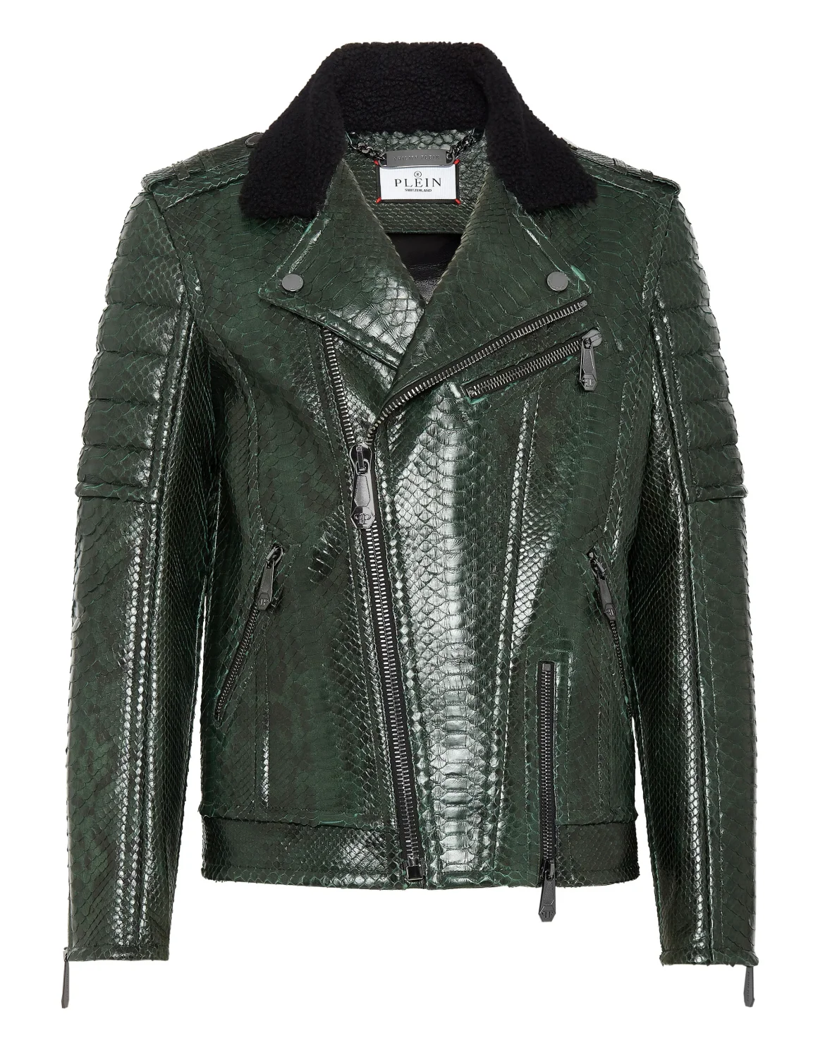 Python Biker Jacket, цвет: Зеленый
