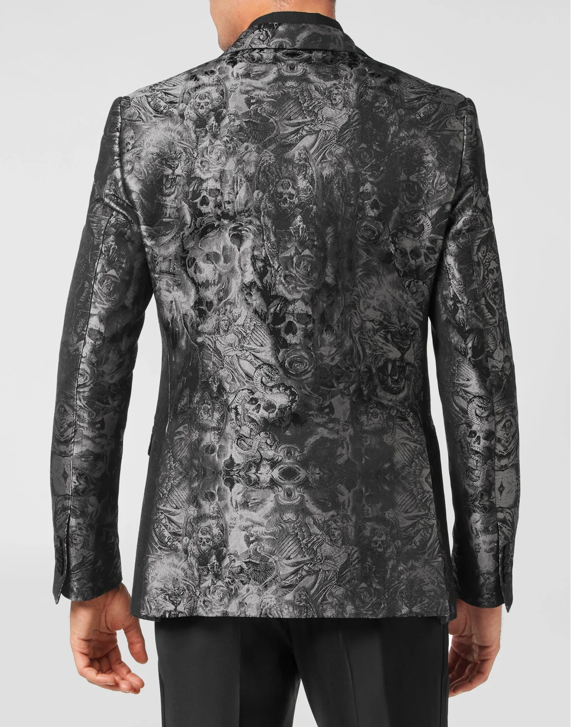 Jacquard Blazer Lord fit Gothic Plein with Crystals, цвет: Черный