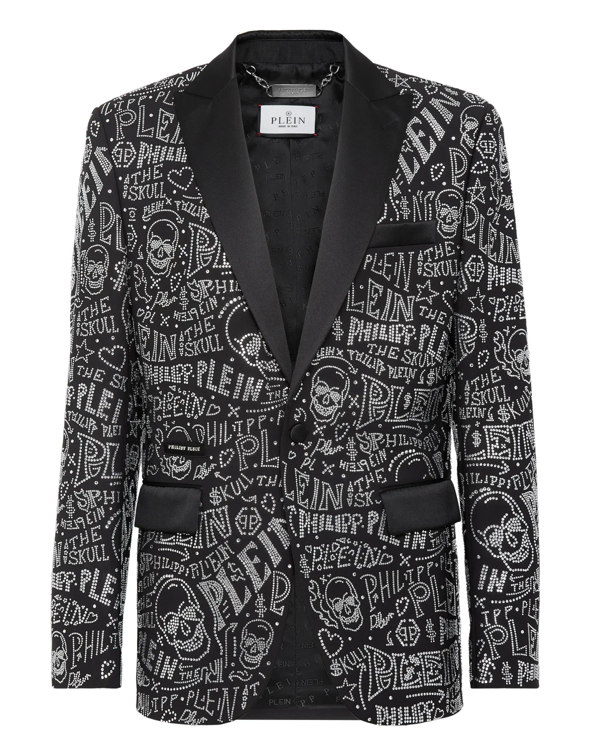 Velvet Blazer Lord fit Skull and Plein with Crystals, цвет: Черный