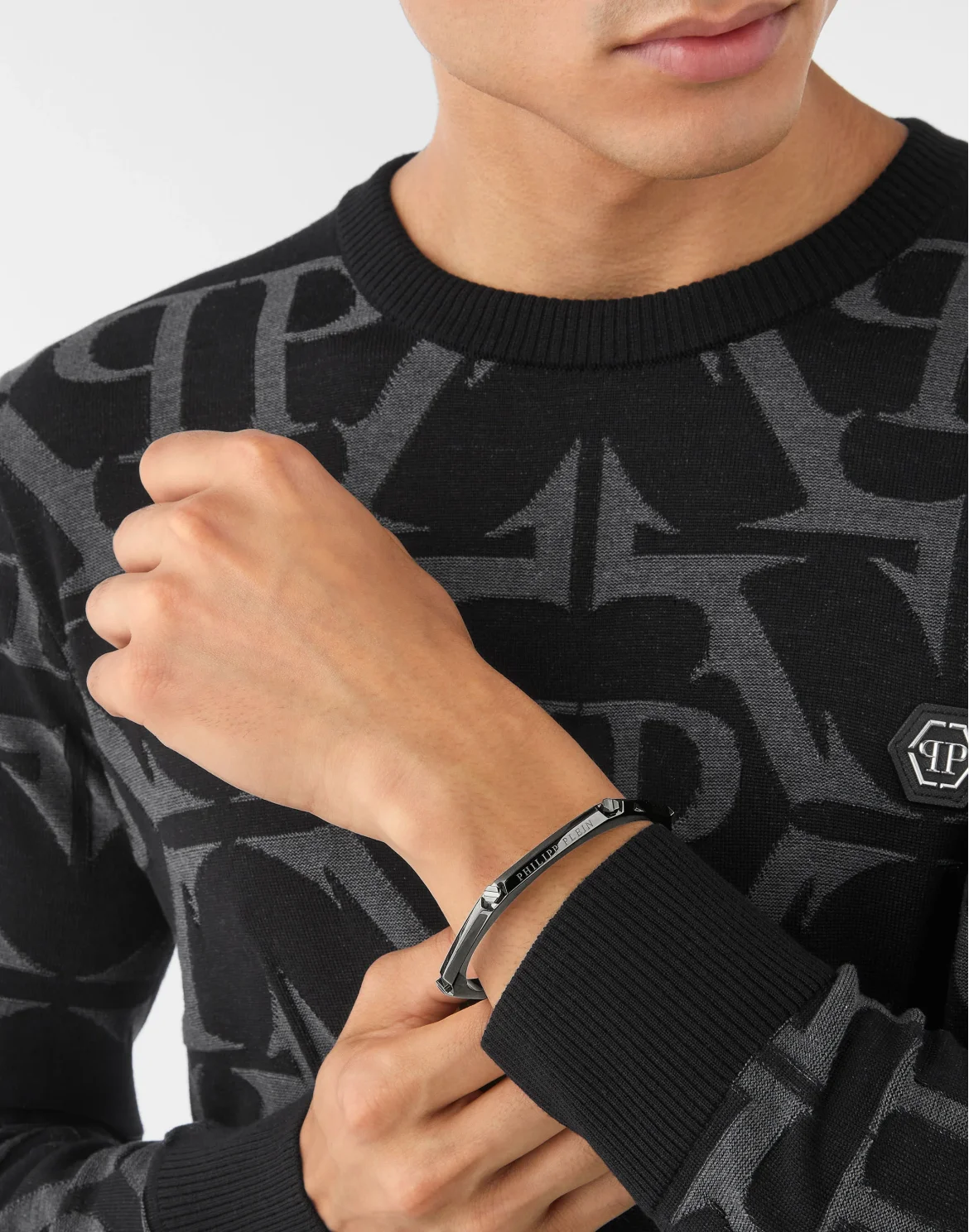 THE PLEIN CUFF Bracelet, цвет: Серебристый