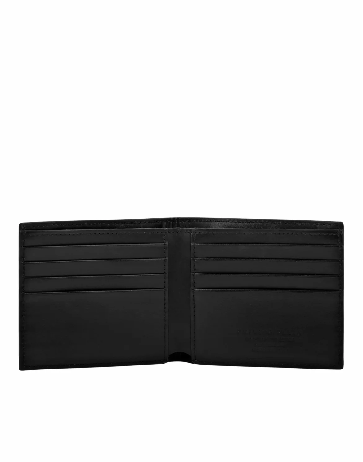Leather French Wallet Hexagon, цвет: Черный