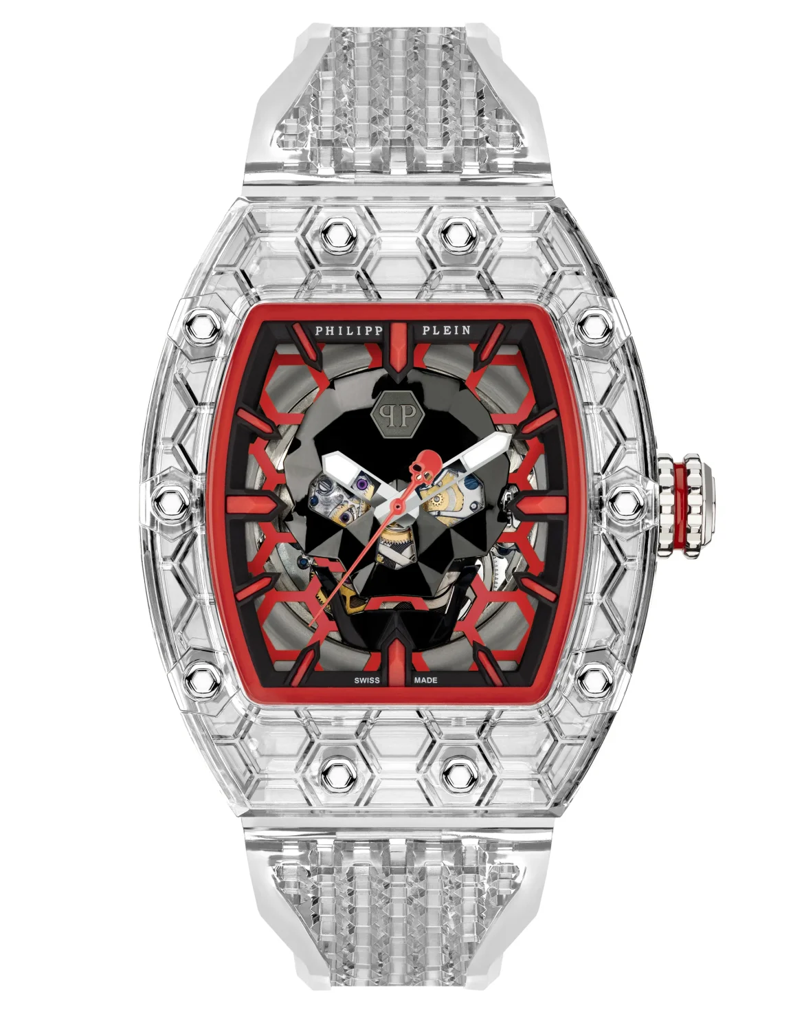 CRYPTO KING RED CRY$TAL $LAYER WATCH, цвет: Красный