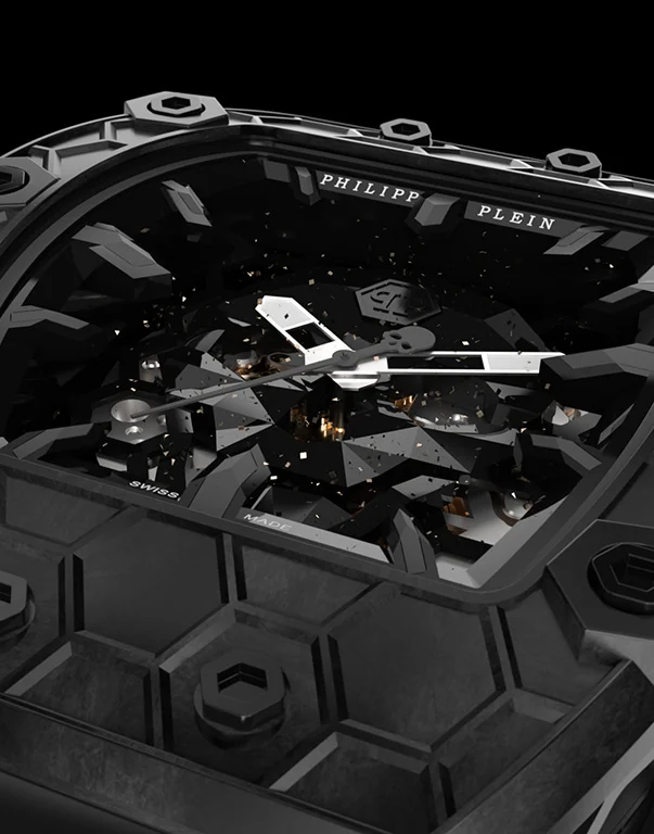 CRYPTO KING NOIRE CARBON GLADIATOR WATCH, цвет: Черный