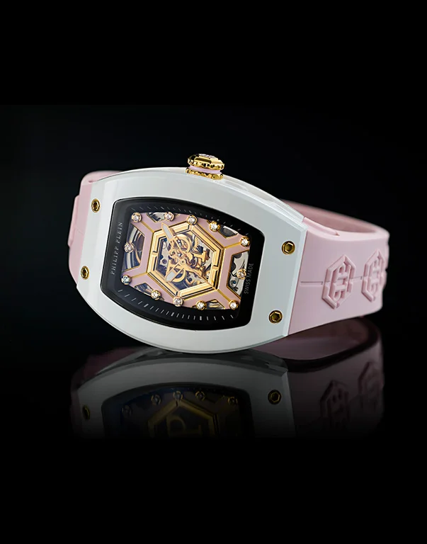 DIAMOND CRYPTO QUEEN CHERRY BLOSSOM ICE QUEEN WATCH, цвет: Розовый
