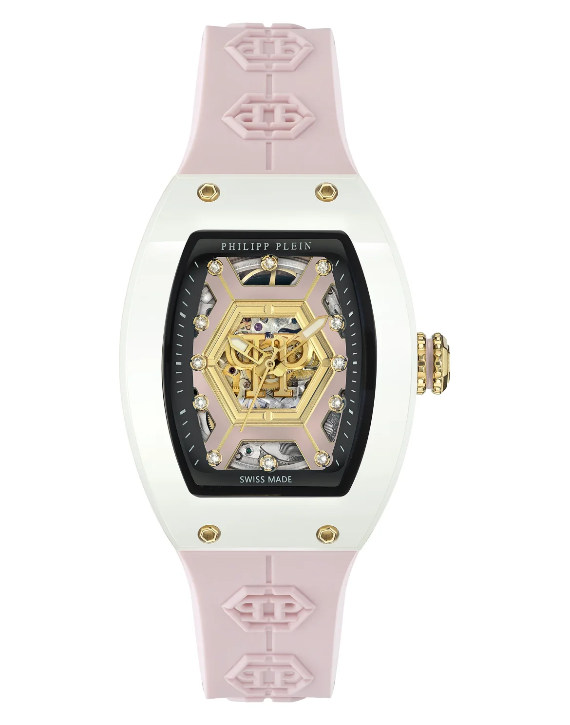 DIAMOND CRYPTO QUEEN CHERRY BLOSSOM ICE QUEEN WATCH, цвет: Розовый