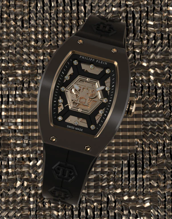 DIAMOND CRYPTO QUEEN ROSE GOLD VENOM WATCH, цвет: Коричневый
