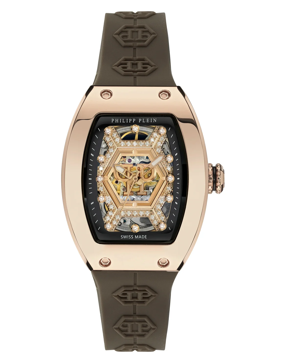 DIAMOND CRYPTO QUEEN ROSE GOLD VENOM WATCH, цвет: Коричневый
