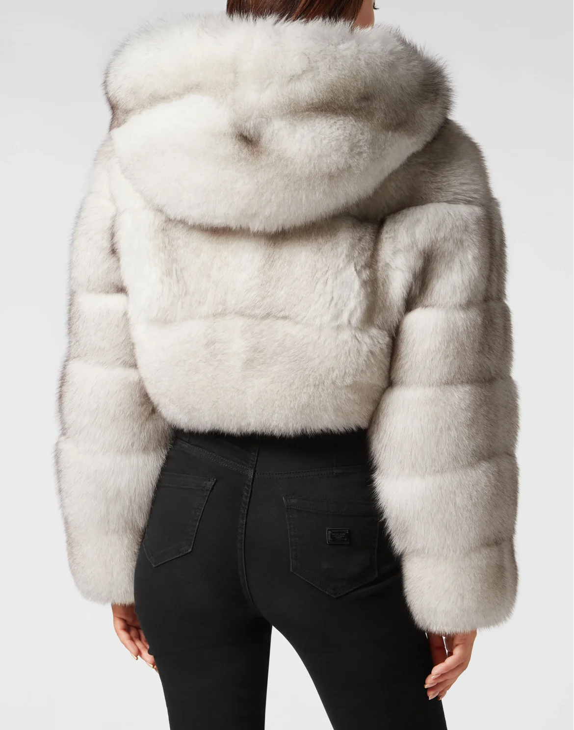 Real Fur Short Jacket, цвет: Серый