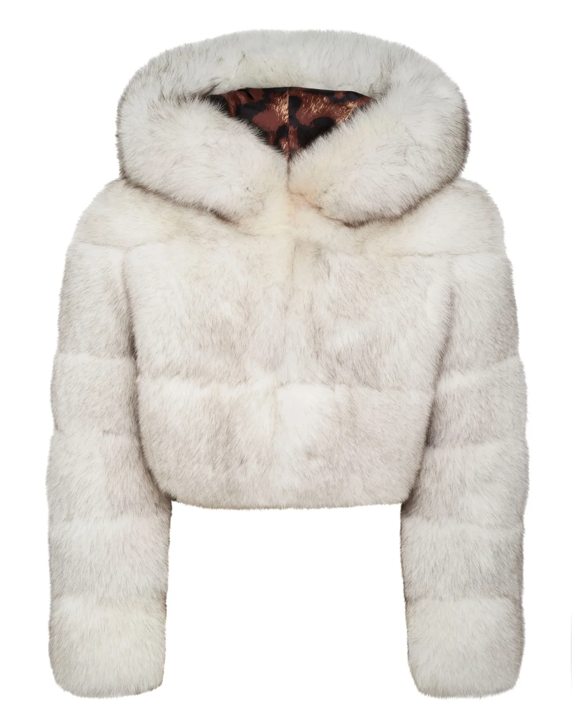 Real Fur Short Jacket, цвет: Серый