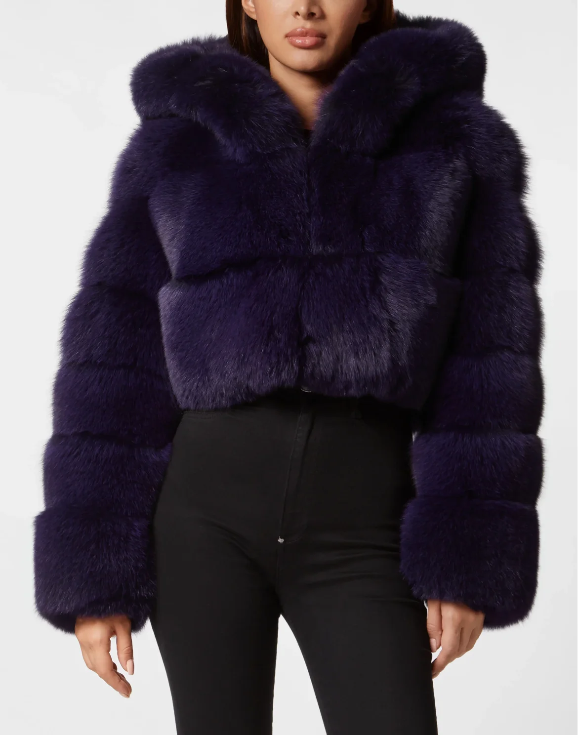 Real Fur Short Jacket, цвет: Фиолетовый