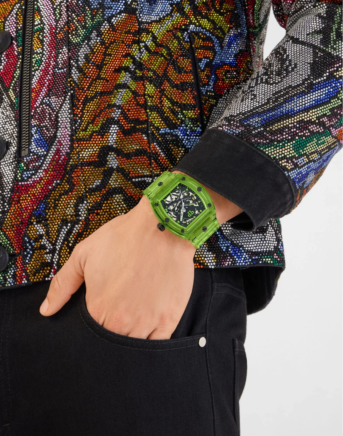 Watches The $keleton Crystal_, цвет: Зеленый