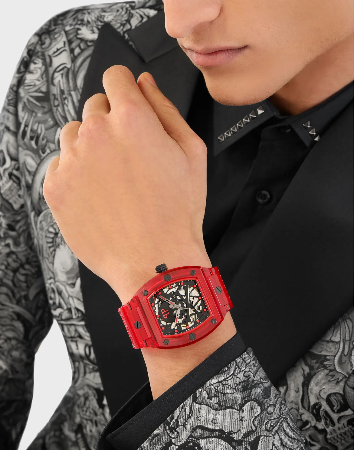 Watches The $keleton Crystal_, цвет: Красный