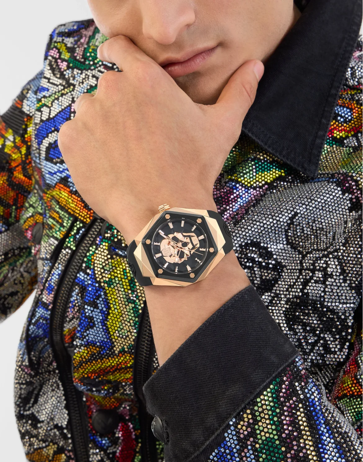 Stainless Steel Watches The $kull Spikes, цвет: Черный