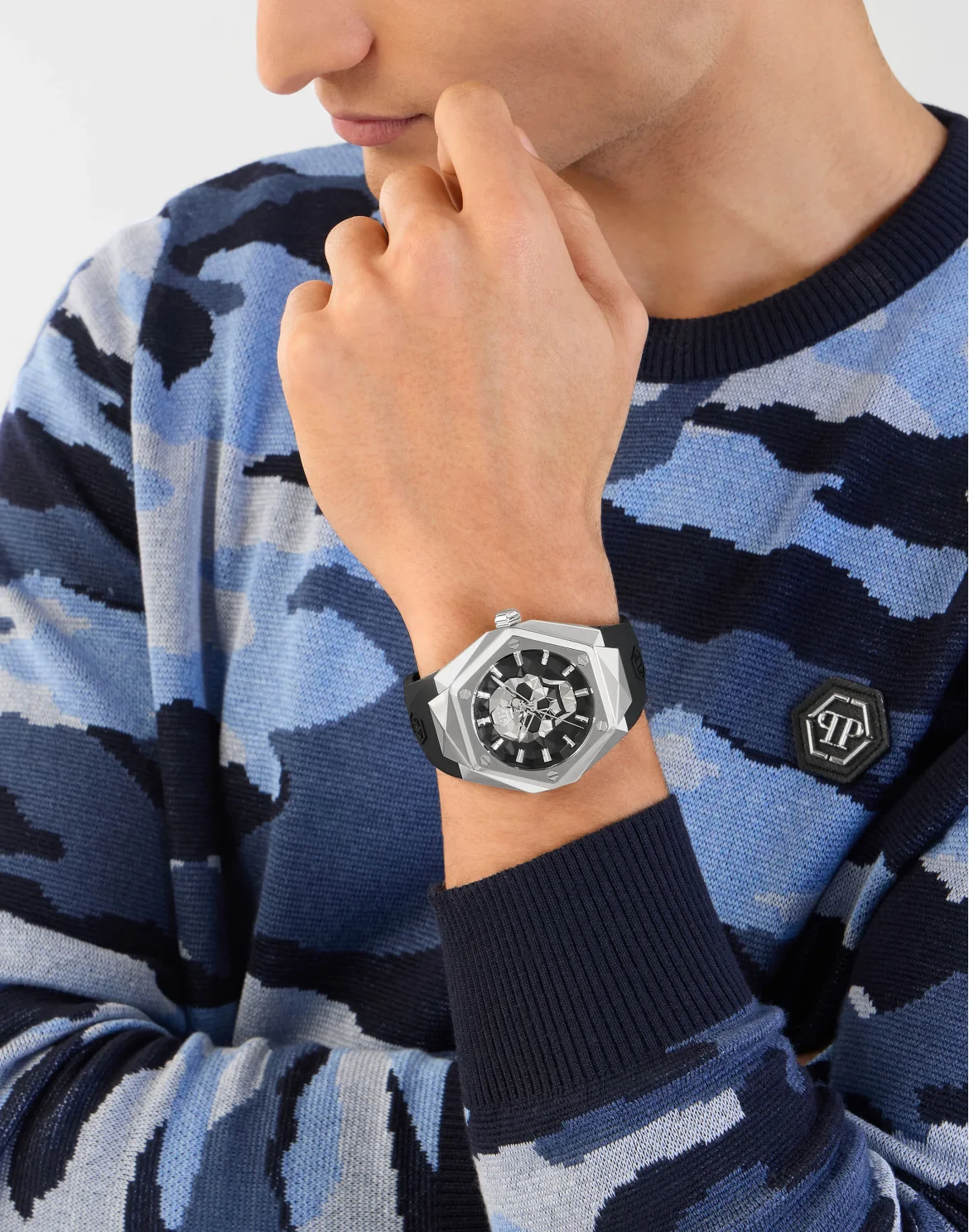 Stainless Steel Watches The $kull Spikes, цвет: Черный