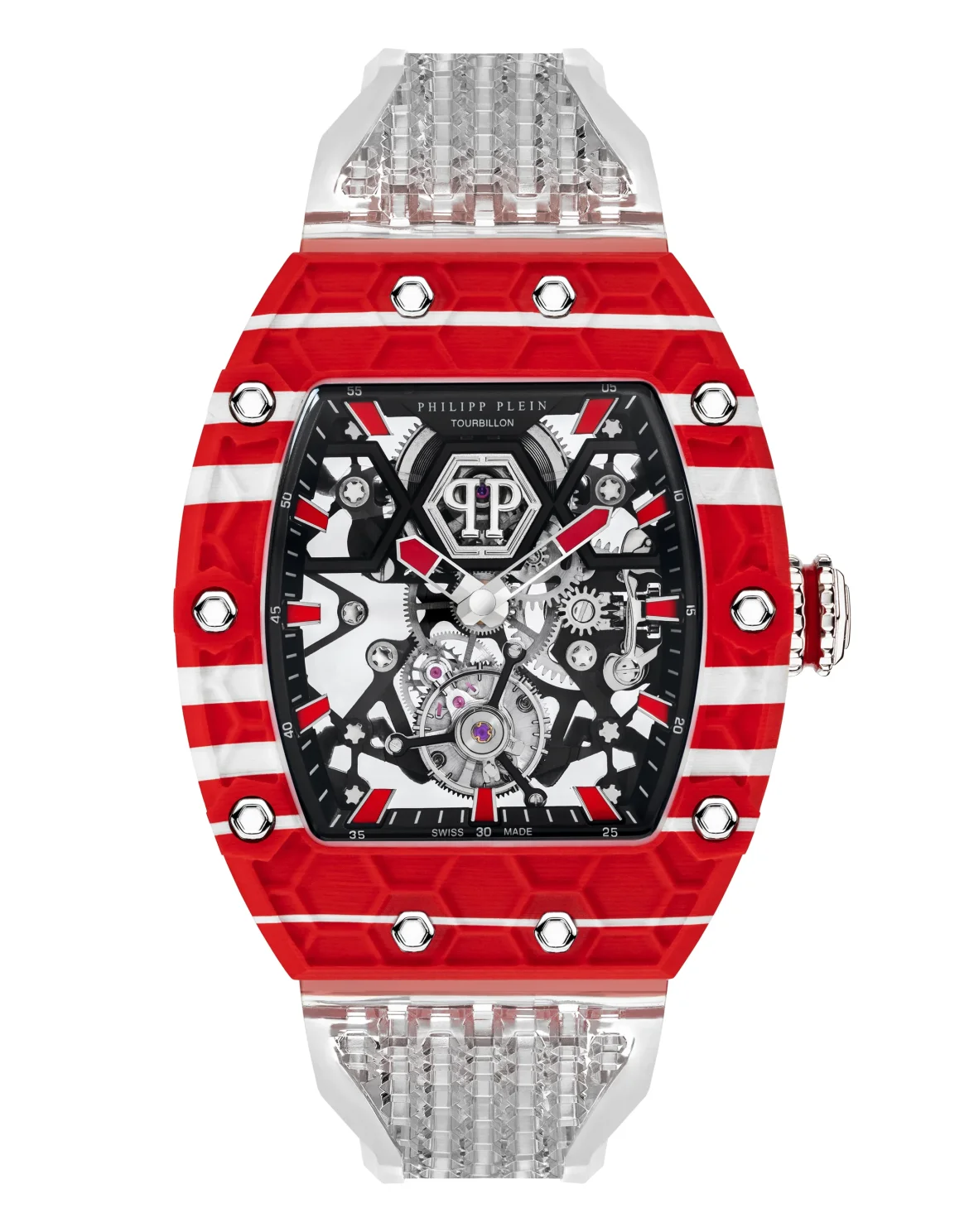 Crypto King Flying Tourbillon DARE DEVIL XII Watch, цвет: Красный