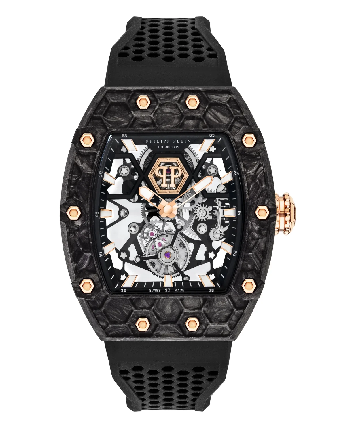 Crypto King Flying Tourbillon NIGHT WOLF Watch, цвет: Черный