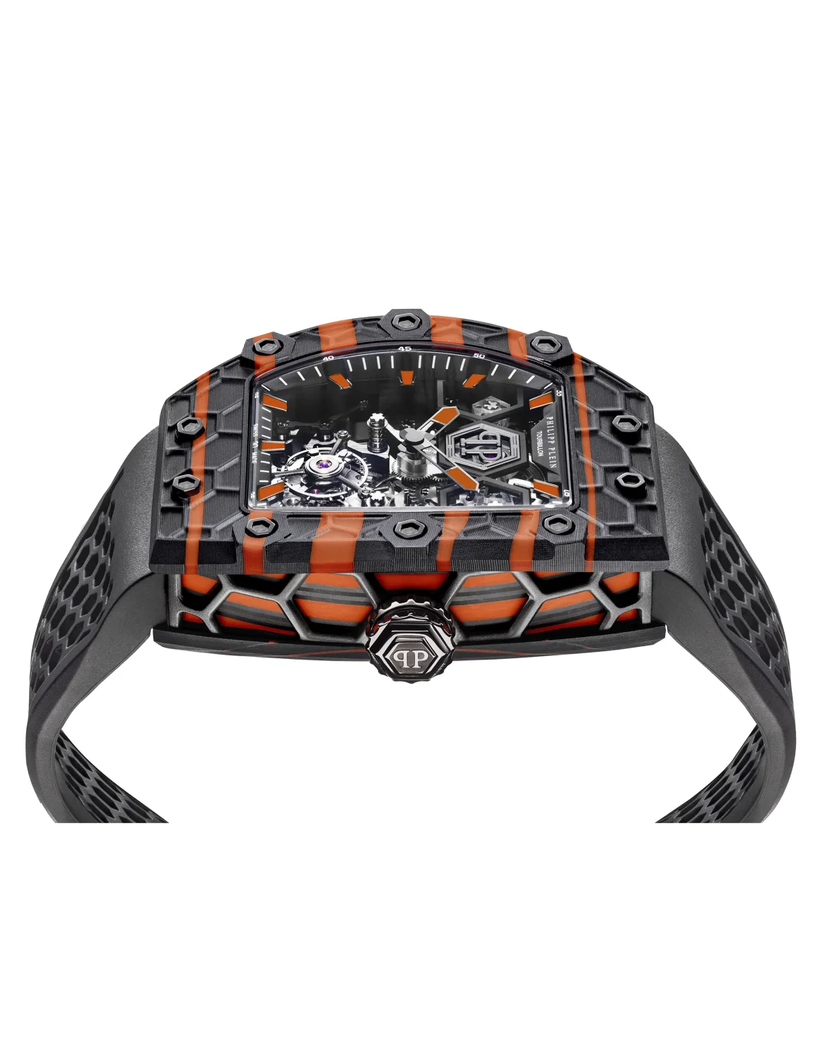 Crypto King Flying Tourbillon DRAGON FIRE Watch, цвет: Черный