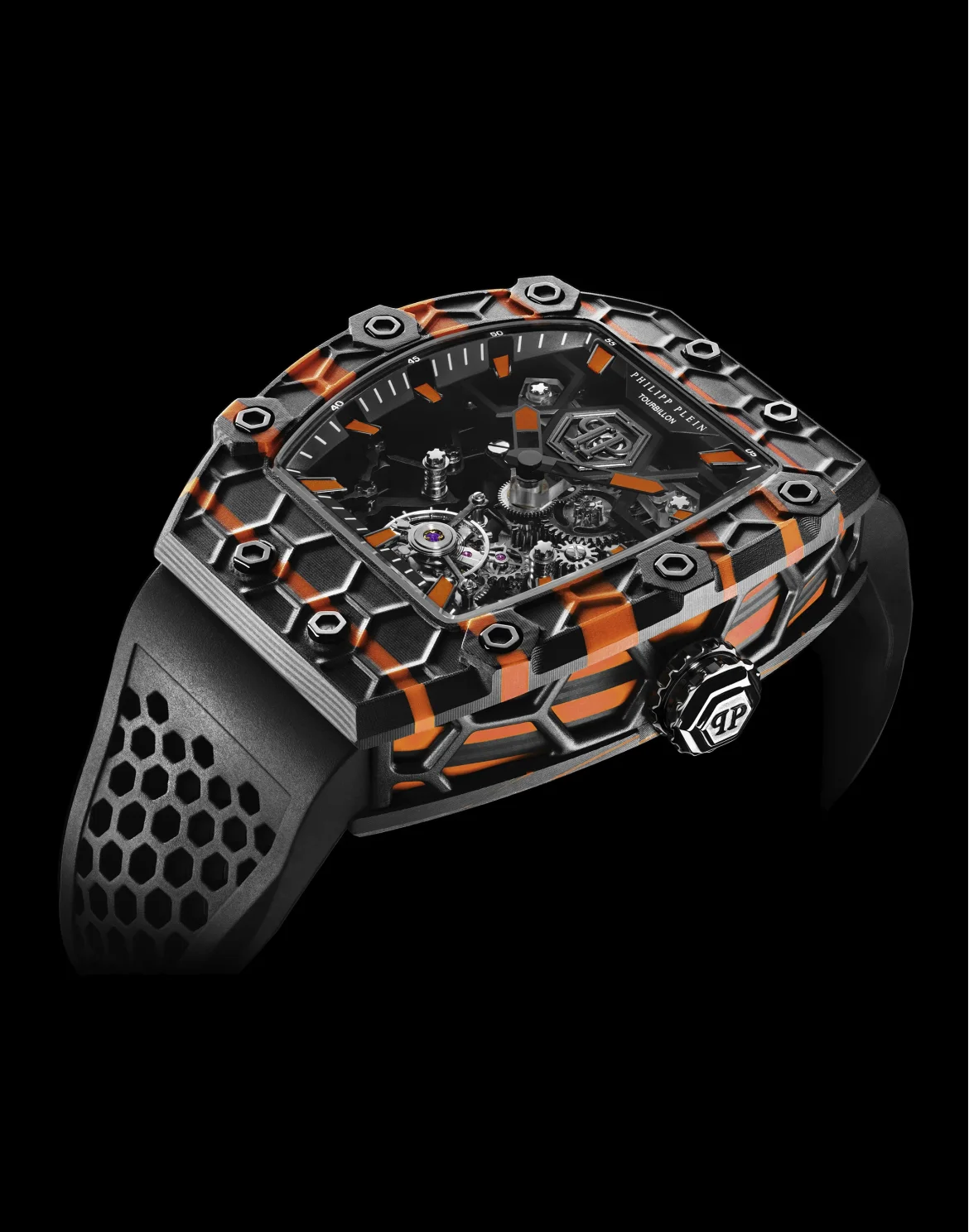 Crypto King Flying Tourbillon DRAGON FIRE Watch, цвет: Черный