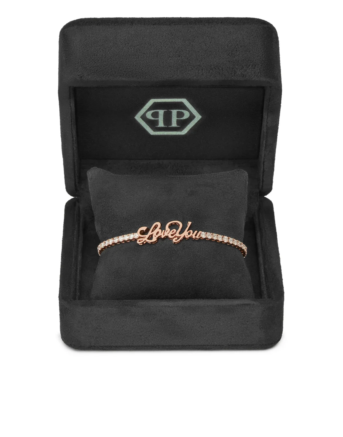 Bracelet LOVE YOU Rose Gold and Diamonds 17 cm, цвет: Золотой