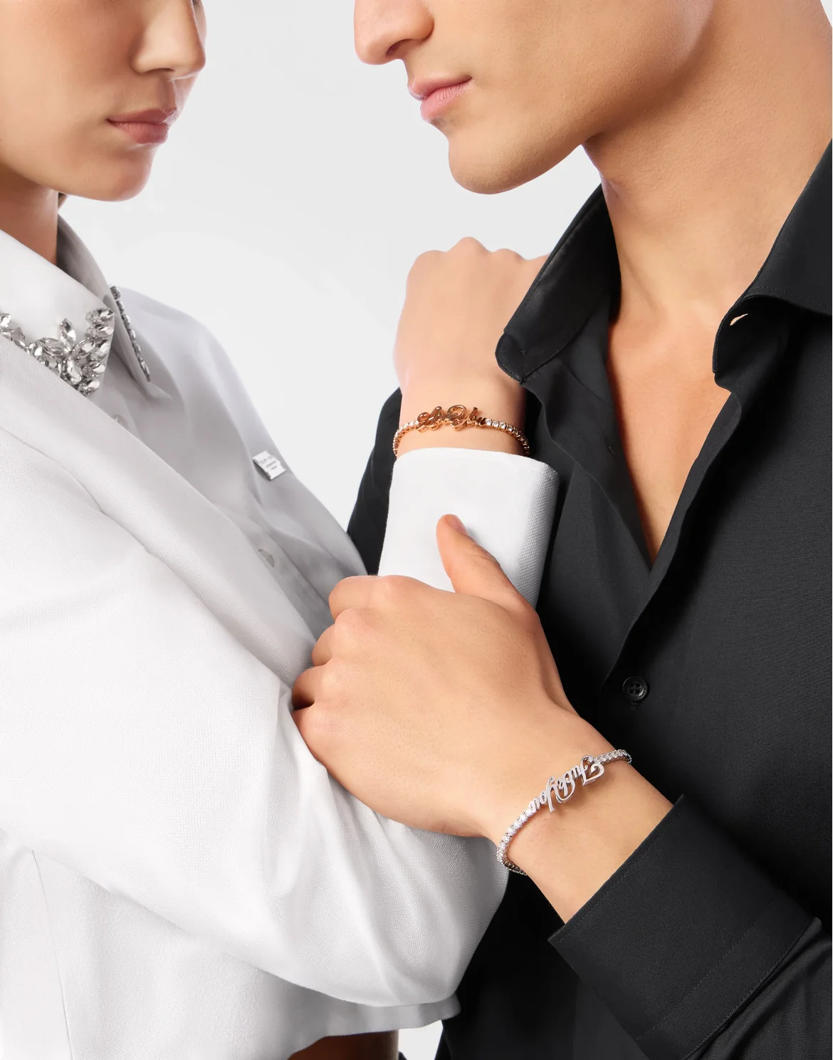 Bracelet LOVE YOU Rose Gold and Diamonds 19 cm, цвет: Золотой