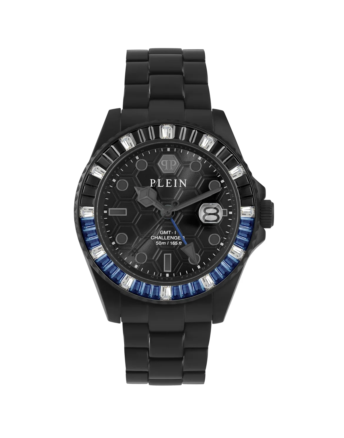 Stainless Steel Watches GMT-I Challenger Baguettes, цвет: Черный