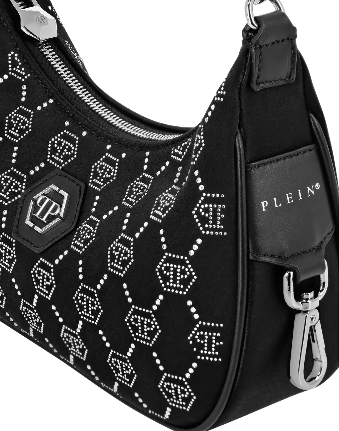 Satin Shoulder Bag Monogram, цвет: Черный
