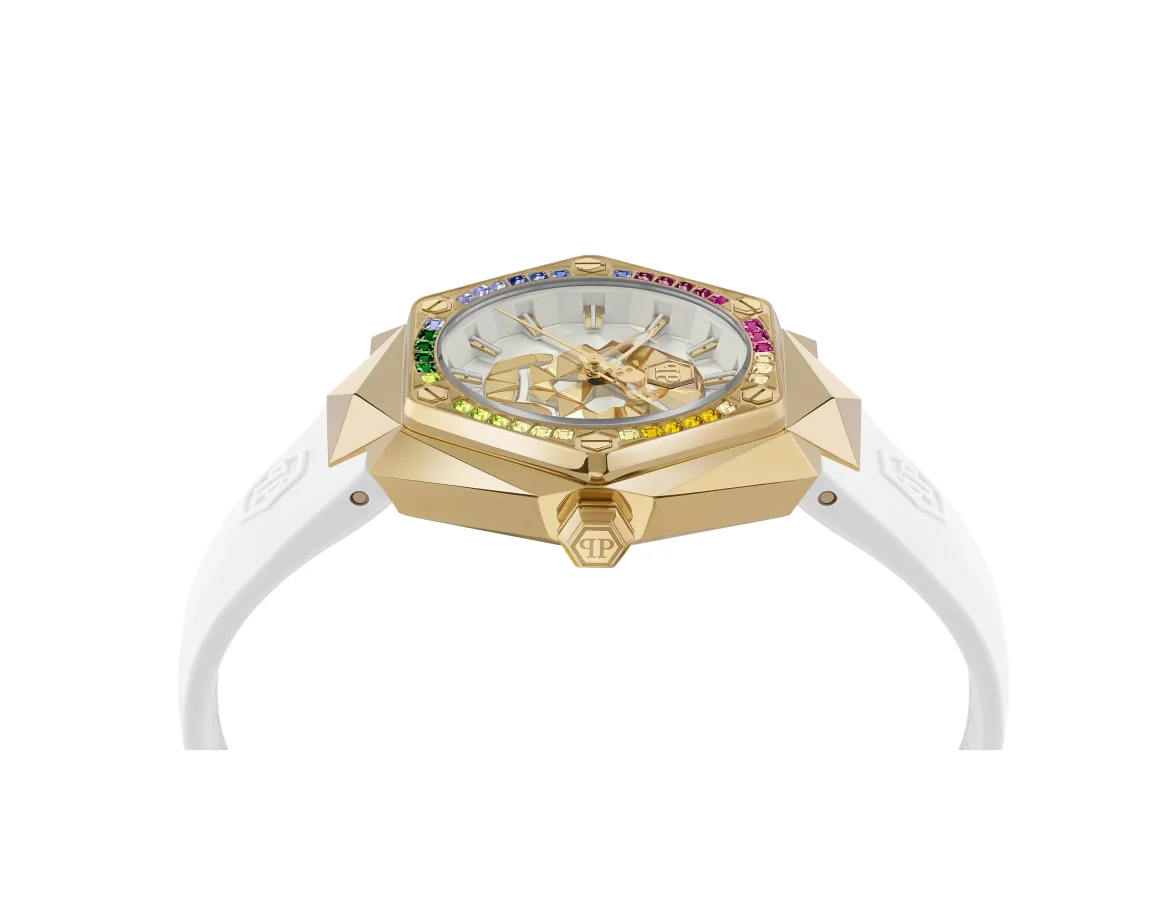 Stainless Steel Watches $kull Spikes, цвет: Белый