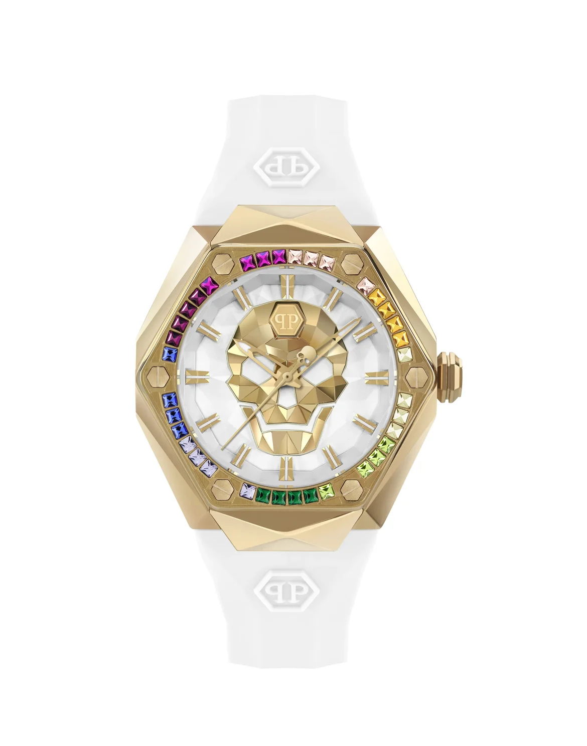 Stainless Steel Watches $kull Spikes, цвет: Белый
