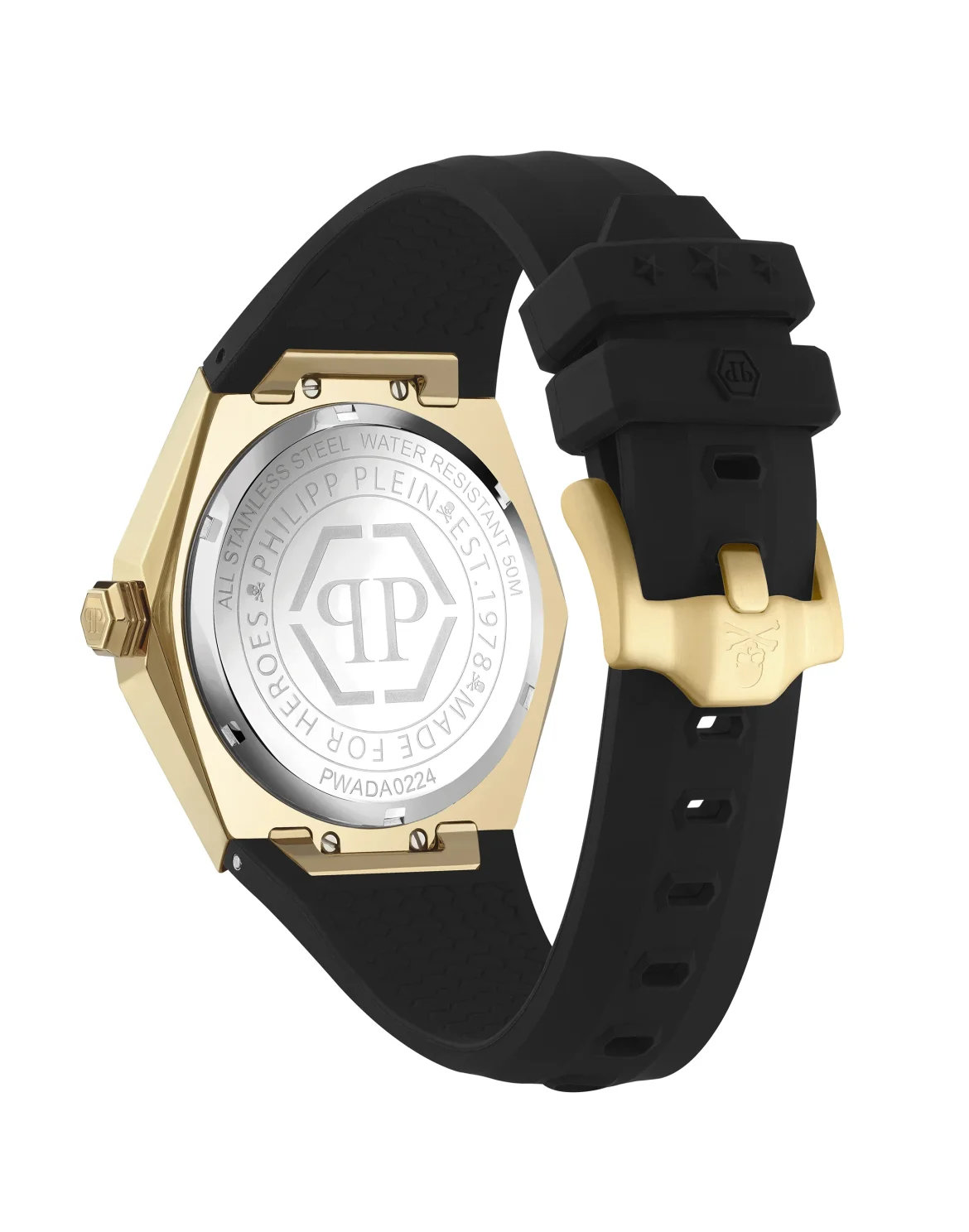 Stainless Steel Watches $kull Spikes, цвет: Черный