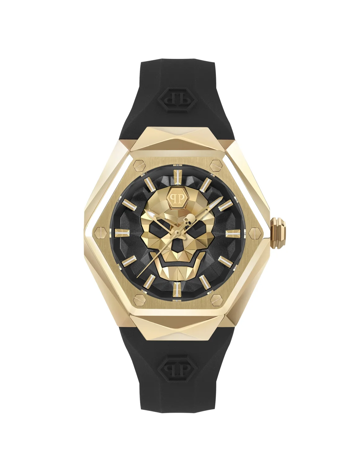 Stainless Steel Watches $kull Spikes, цвет: Черный