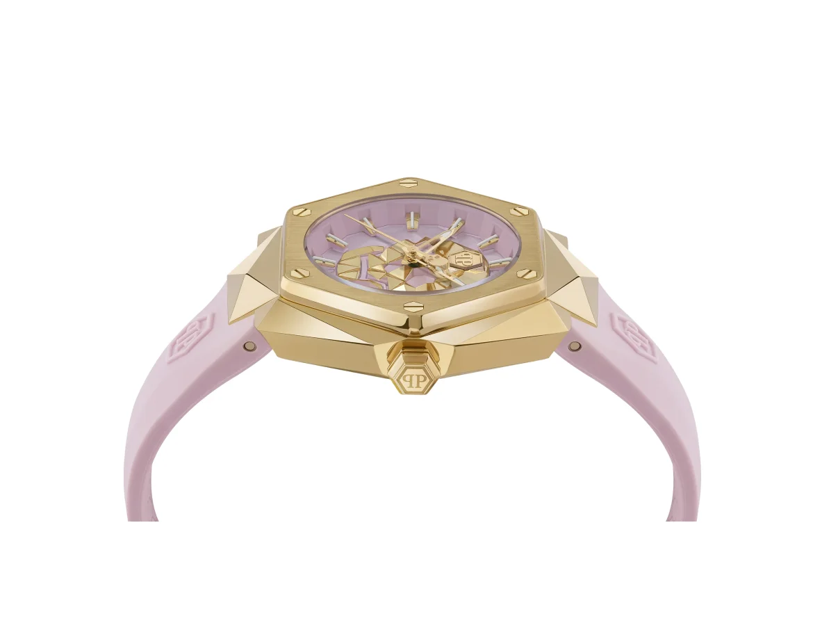 Stainless Steel Watches $kull Spikes, цвет: Розовое Золото