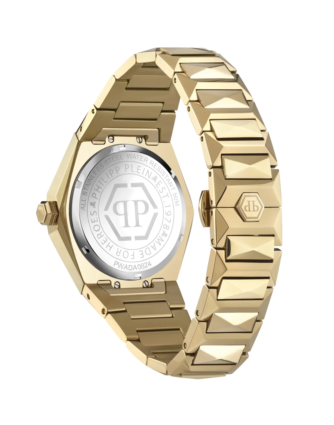 Stainless Steel Watches $kull Spikes, цвет: Золотой
