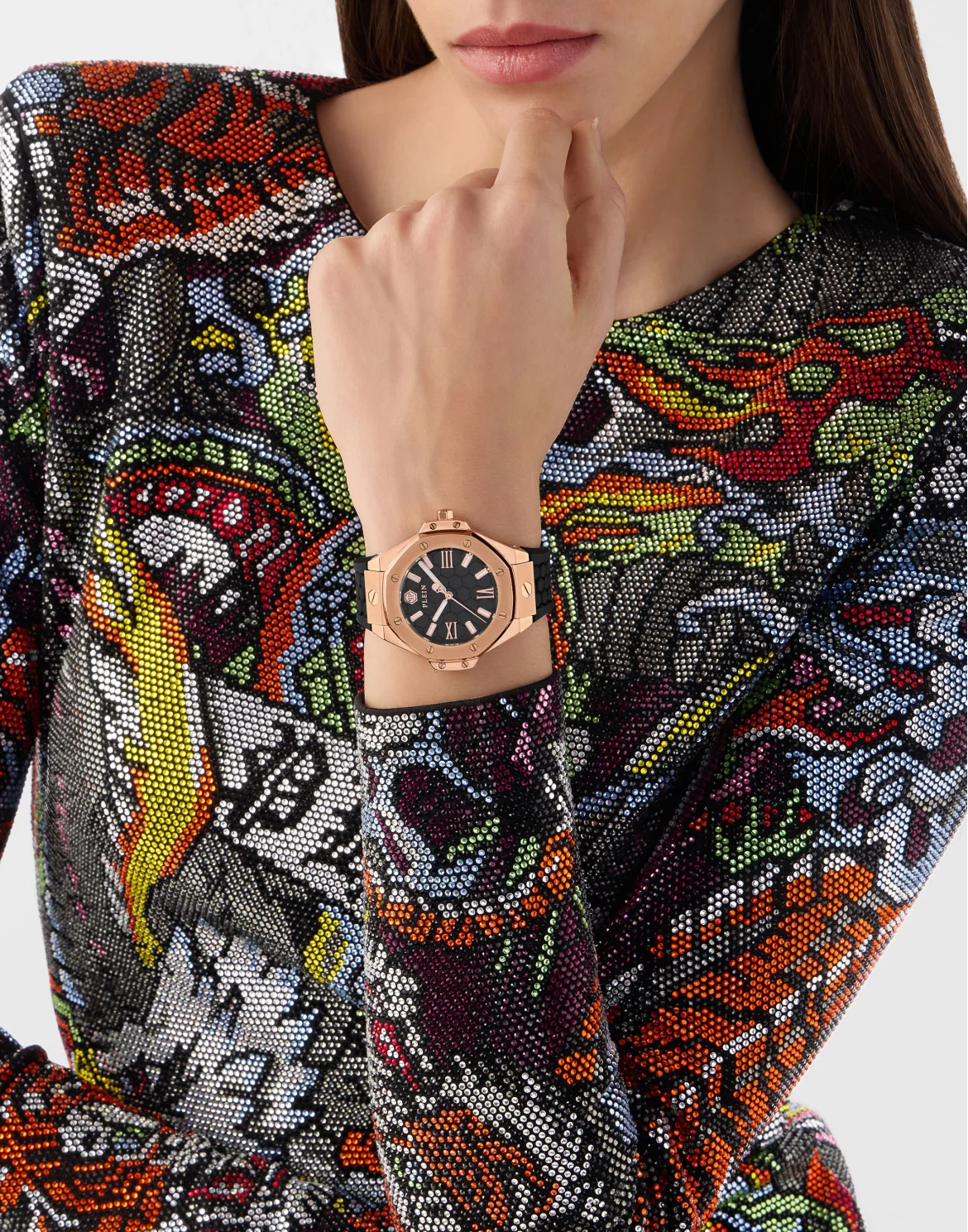 Stainless Steel Watches Plein Lady Royal, цвет: Черный