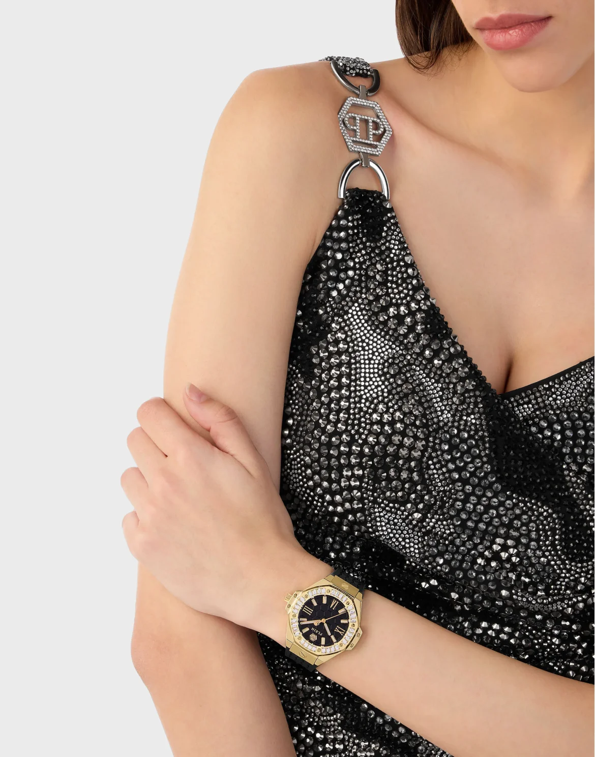 Stainless Steel Watches Plein Lady Royal, цвет: Черный