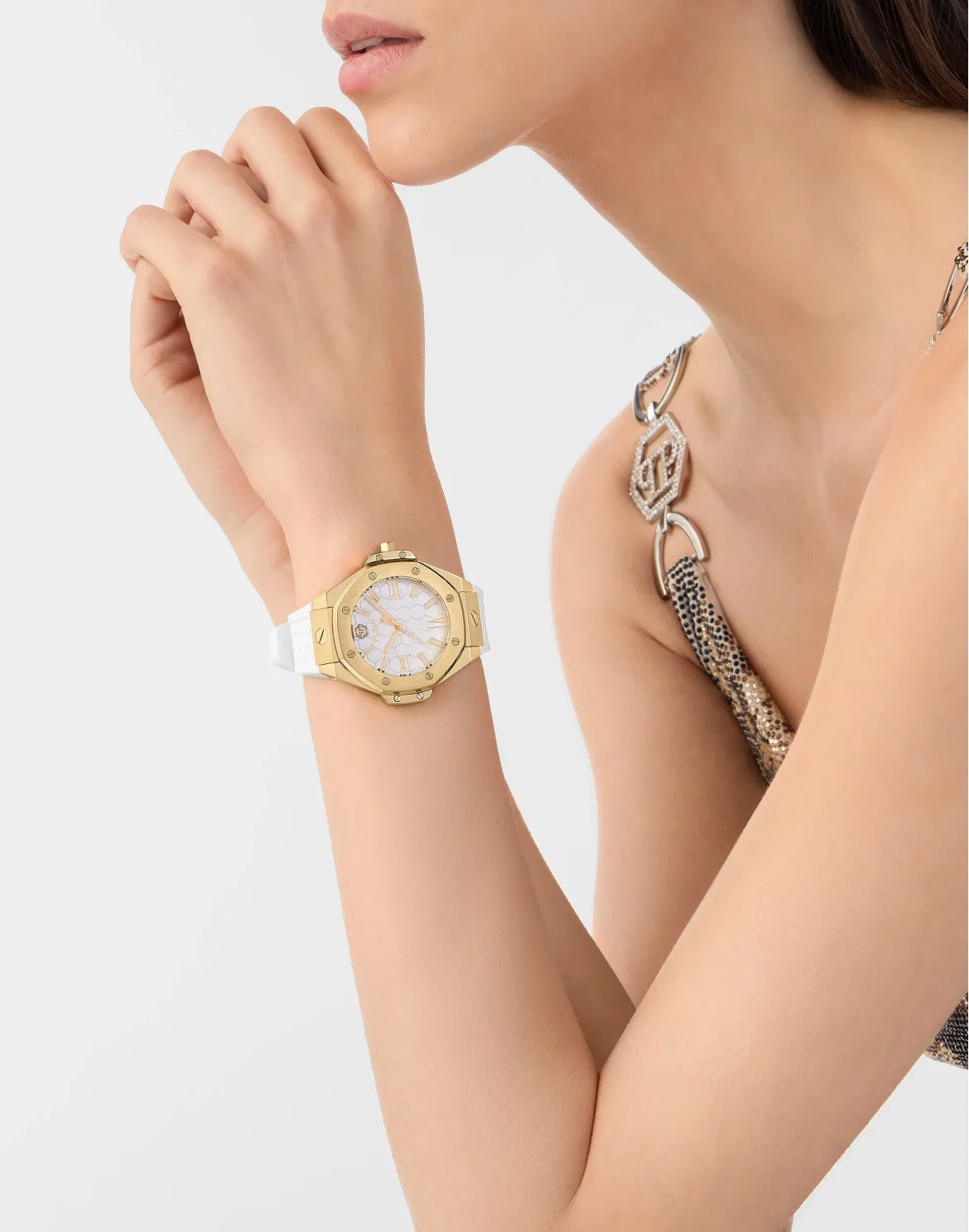 Stainless Steel Watches Plein Lady Royal, цвет: Золотой