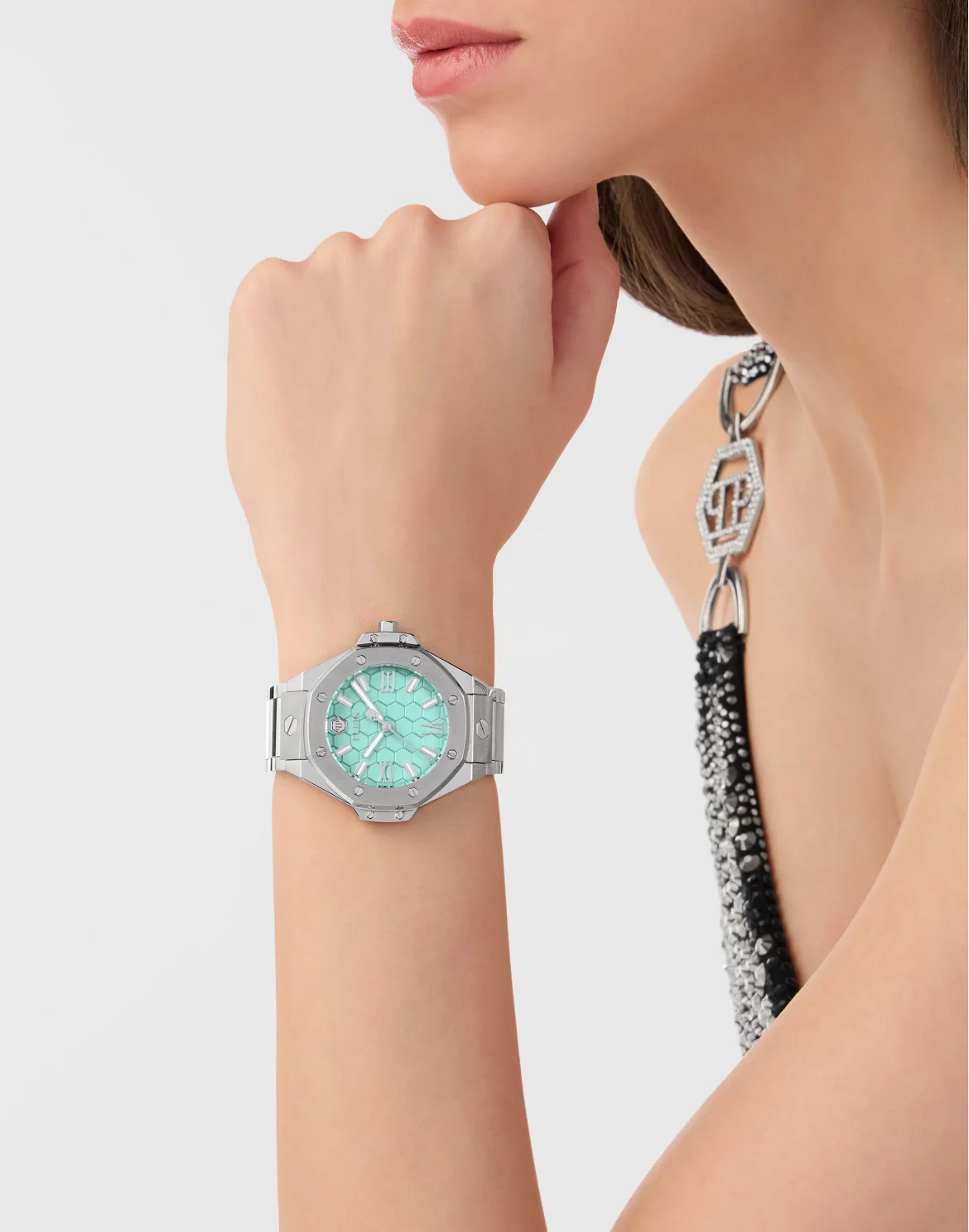 Stainless Steel Watches Plein Lady Royal, цвет: Серебристый