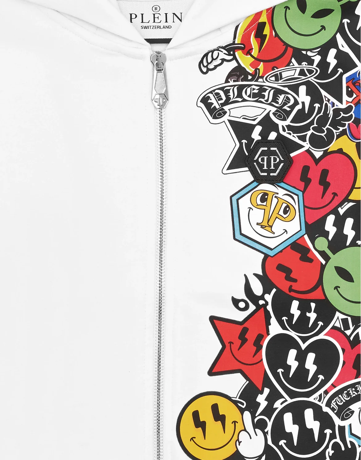 Hoodie Sweatjacket Smile, цвет: Белый