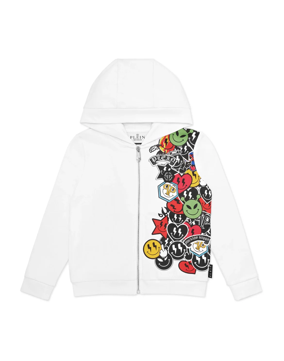 Hoodie Sweatjacket Smile, цвет: Белый