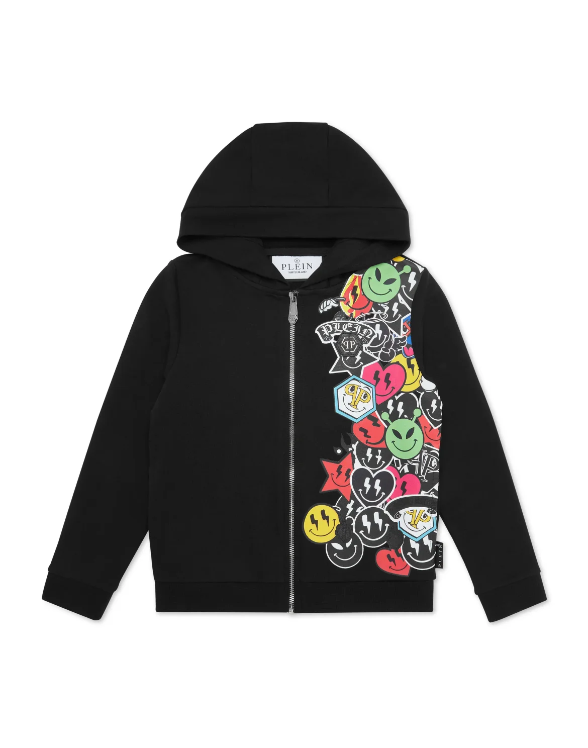 Hoodie Sweatjacket Smile, цвет: Черный